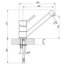 Смеситель для кухни Florentina Fita AV хром/коричневый 33.27L.1120.105