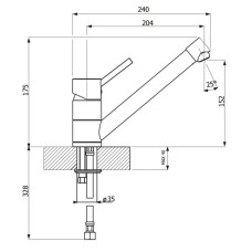 Смеситель для кухни Florentina Fita AV хром/коричневый 33.27L.1120.105