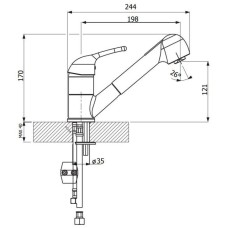 Смеситель для кухни Florentina Sigma AV песочный 33.25L.2210.107