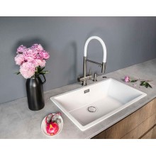 Смеситель для кухни Omoikiri Kanto-BN-WH 4994298 Нержавеющая сталь Белый