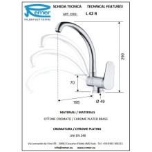 Смеситель для кухни Remer Class Line L42R