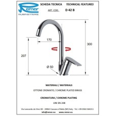 Смеситель для кухни Remer Dream D42B