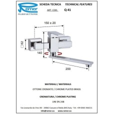 Смеситель для кухни Remer Qubika Q41