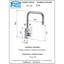 Смеситель для кухни Remer Gourmet Q73