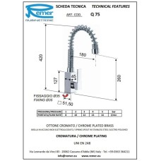 Смеситель для кухни Remer Gourmet Q75