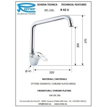 Смеситель для кухни Remer Remix R42C