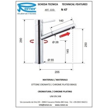 Смеситель для кухни Remer Minimal N47