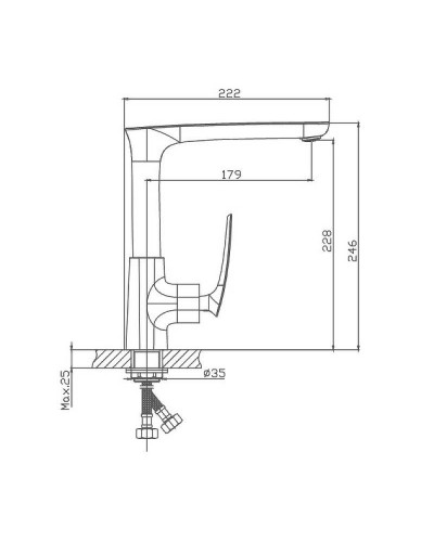 Смеситель для кухни Haiba HB71616 Хром