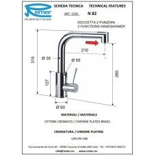 Смеситель для кухни Remer Gourmet N82