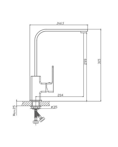 Смеситель для кухни Haiba HB70615 Хром