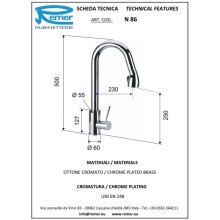 Смеситель для кухни Remer Gourmet N86