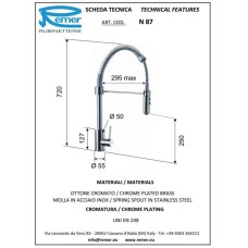 Смеситель для кухни Remer Gourmet N87