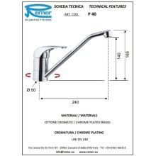 Смеситель для кухни Remer Project P40