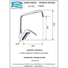 Смеситель для кухни Remer Project P42U