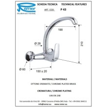 Смеситель для кухни Remer Project P43