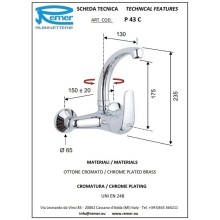 Смеситель для кухни Remer Project P43C