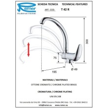 Смеситель для кухни Remer Ten T42R