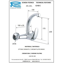 Смеситель для кухни Remer Giga G43C