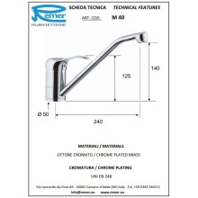 Смеситель для кухни Remer Musa M40