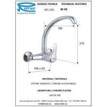 Смеситель для кухни Remer Musa M43