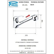Смеситель для кухни Remer Musa M47