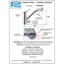 Смеситель для кухни с подключением к фильтру Remer Kiss K40DW