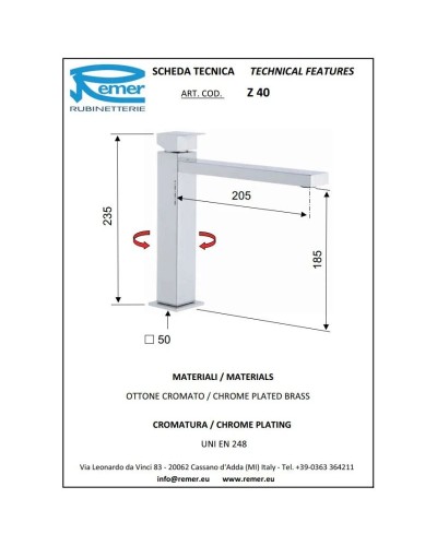 Смеситель для кухни Remer Flash Z40