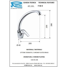 Смеситель для кухни Remer Serie 35 F42