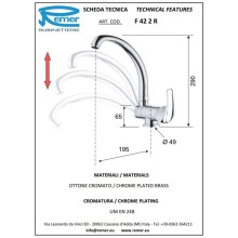 Смеситель для кухни Remer Serie 35 F42R