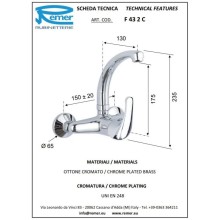 Смеситель для кухни Remer Serie 35 F43C