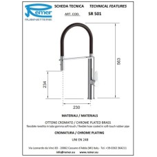 Смеситель для кухни Remer SR501