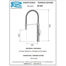 Смеситель для кухни Remer SR503