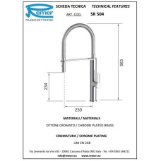 Смеситель для кухни Remer SR504