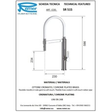 Смеситель для кухни Remer SR515