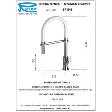 Смеситель для кухни Remer SR546