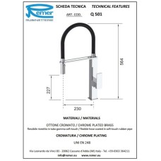 Смеситель для кухни Remer Q501