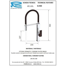 Смеситель для кухни Remer Q502