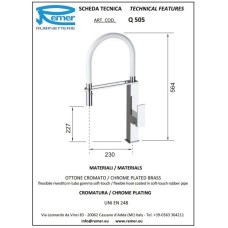 Смеситель для кухни Remer Q505