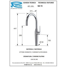 Смеситель для кухни Remer NK72