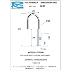 Смеситель для кухни Remer QK73