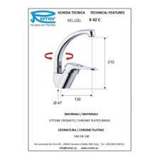 Смеситель для кухни Remer Kiss K42C