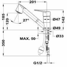Смеситель для кухни Teka Manacor 469781210 Хром
