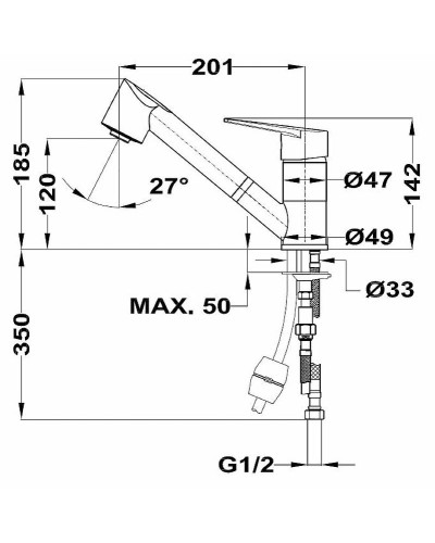 Смеситель для кухни Teka Manacor 469781210 Хром