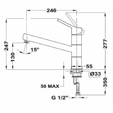 Смеситель для кухни Teka Kitchen Series 539930210 Хром