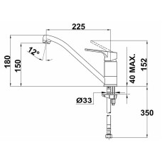 Смеситель для кухни Teka Salina 279136210 Хром
