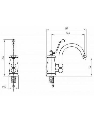 Смеситель для кухни Migliore Vivaldi 18257 Хром
