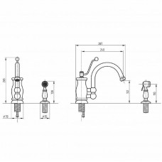 Смеситель для кухни Migliore Vivaldi 18258 Хром