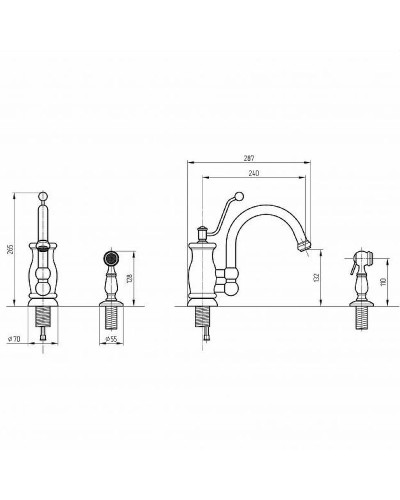 Смеситель для кухни Migliore Vivaldi 18258 Хром