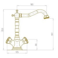 Смеситель для кухни Bronze De Luxe Royal 10105К/1