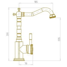Смеситель для кухни Bronze De Luxe Windsor 10107К